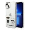 Чехол Lagerfeld Karl&Choupette Hard для iPhone 14, прозрачный