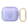 Чехол Guess Translucent Palm Tree с карабином для Airpods 3 (2021), фиолетовый