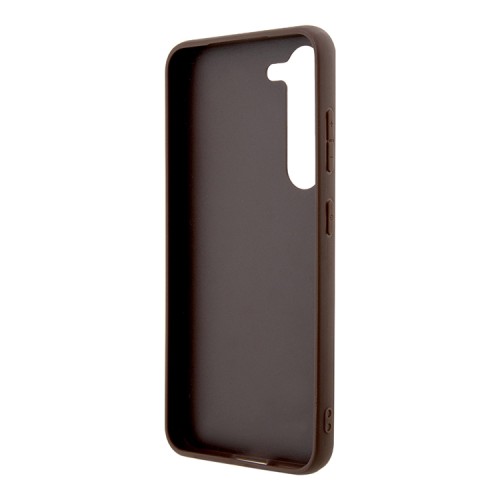 Чехол Guess PU 4G Bottom stripe Metal logo Hard для Galaxy S23, коричневый