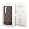 Чехол Guess PU 4G Bottom stripe Metal logo Hard для Galaxy S23, коричневый