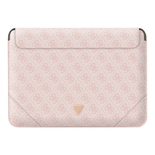 Чехол Guess Sleeve 4G with Triangle metal logo для ноутбуков 13-14", розовый