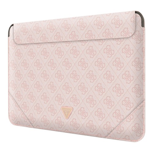 Чехол Guess Sleeve 4G with Triangle metal logo для ноутбуков 13-14", розовый