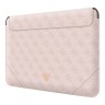 Чехол Guess Sleeve 4G with Triangle metal logo для ноутбуков 13-14", розовый
