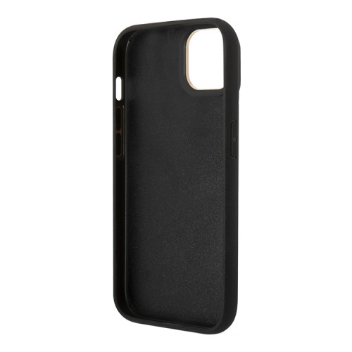Чехол Guess PU Croco metal logo Hard для iPhone 14 Plus, черный