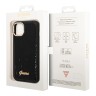 Чехол Guess PU Croco metal logo Hard для iPhone 14 Plus, черный