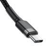Кабель Baseus Cafule Type-C PD2.0 60W flash charging data line (2 метра), черный/серый