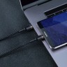 Кабель Baseus Cafule Type-C PD2.0 60W flash charging data line (2 метра), черный/серый