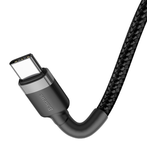 Кабель Baseus Cafule Type-C PD2.0 60W flash charging data line (2 метра), черный/серый