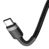Кабель Baseus Cafule Type-C PD2.0 60W flash charging data line (2 метра), черный/серый