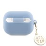 Guess для Airpods Pro 2 чехол Liquid silicone 3D Logo with 4G Diamond charm Blue