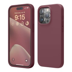 Elago для iPhone 15 Pro чехол Soft silicone (Liquid) Burgundy