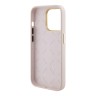 Guess для iPhone 15 Pro Max чехол Liquid silicone with 4G Diamond metal logo Hard Pink