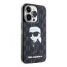 Lagerfeld для iPhone 15 Pro Max чехол PC/TPU Monogram NFT Karl Ikonik Hard Black