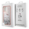 Hello Kitty для iPhone 14 Pro Max чехол Liquid Glitter Kitty Head Hard Pink