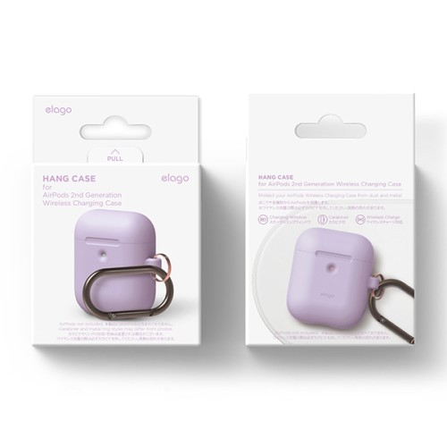 Чехол Elago Hang case для AirPods 2 wireless, Lavender