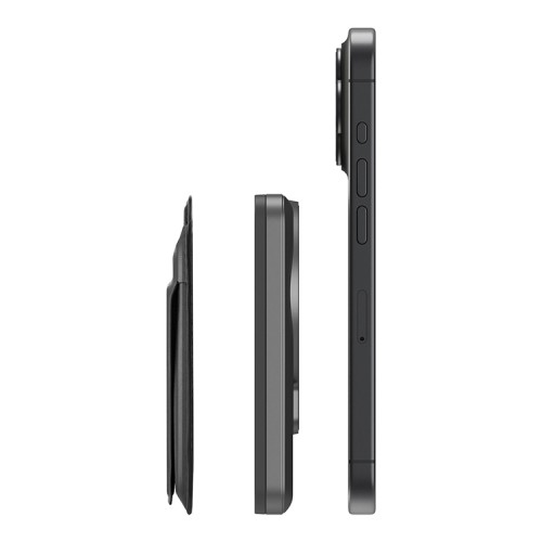EnergEA АКБ MagWallet CARD, 5000W Magsafe 15W USB-C 20W with Card slots and Stand Gun/Black