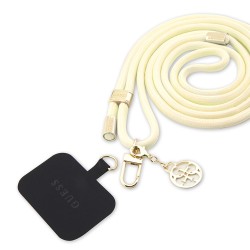 Guess шнурок на шею Universal Crossbody Cord with 4G Charm + Smartphone patch Beige