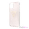 Чехол Guess Triangle logo Hard Glitter для iPhone 11, розовый