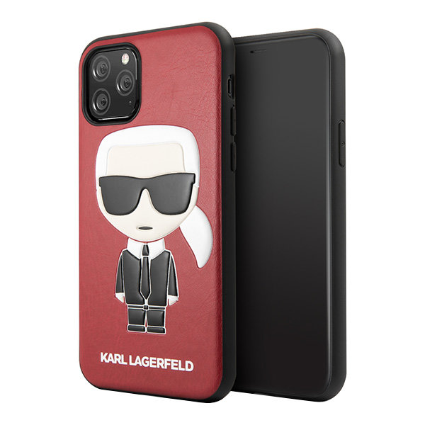 Чехол Karl Lagerfeld PU Leather Iconic Karl Hard для iPhone 11 Pro, красный