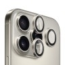 BlueO стекло для iPhone 16 Pro/16 Pro Max, Camera Lens 99-AR PVD Alloy 3 шт. Natural Titan (+instal)