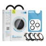 BlueO стекло для iPhone 16 Pro/16 Pro Max, Camera Lens 99-AR PVD Alloy 3 шт. Natural Titan (+instal)