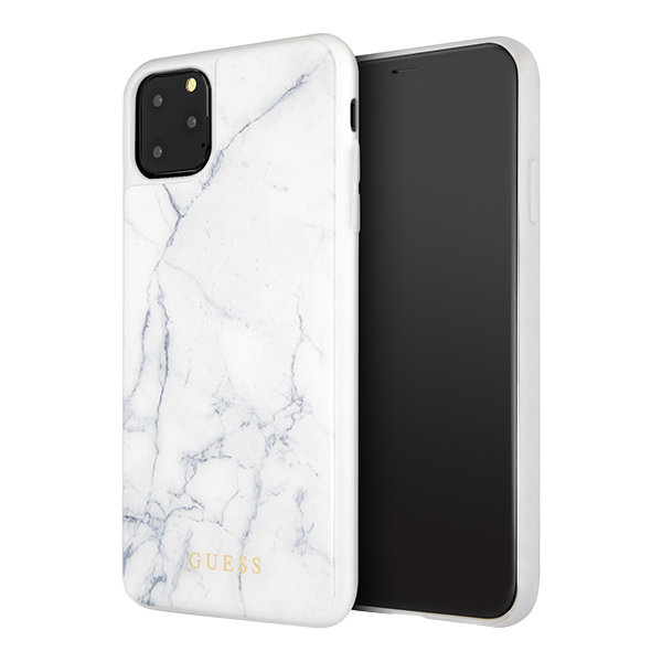 Чехол Guess Marble Collection Hard для iPhone 11 Pro Max, белый
