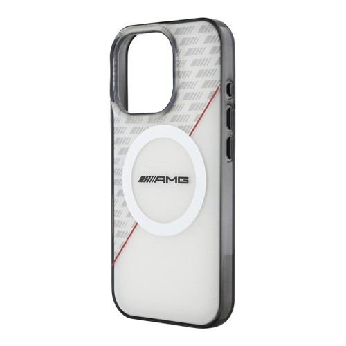 AMG для iPhone 16 Pro Max чехол PC/TPU Double layer Rhombs White/Red (MagSafe)
