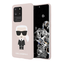 Чехол Karl Lagerfeld Liquid silicone Iconic Karl для Galaxy S20 Ultra, розовый