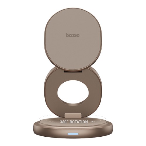 Energea Беспроводное СЗУ Bazic GoMag GYRE 3-in-1 magnetic foldable 360 rotating 15W Gold