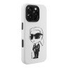 Karl Lagerfeld для iPhone 16 Pro Max чехол Liquid Silicone NFT Graffiti Karl Ikonik Hard White (MagSafe)