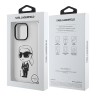 Karl Lagerfeld для iPhone 16 Pro Max чехол Liquid Silicone NFT Graffiti Karl Ikonik Hard White (MagSafe)