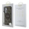 Guess для Galaxy S25+ чехол PU 4G with Round Patch Metal logo Hard Brown (MagSafe)