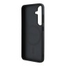 Guess для Galaxy S25+ чехол PU 4G with Round Patch Metal logo Hard Brown (MagSafe)