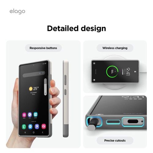 Elago для Galaxy S25 Ultra чехол GLIDE (tpu+pc) Stone/Medium Grey (Magnetic)