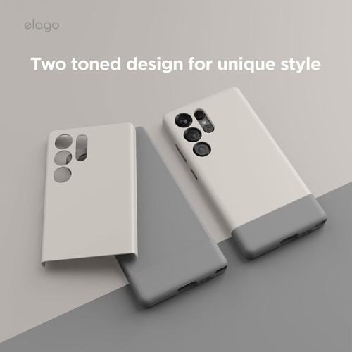Elago для Galaxy S25 Ultra чехол GLIDE (tpu+pc) Stone/Medium Grey (Magnetic)