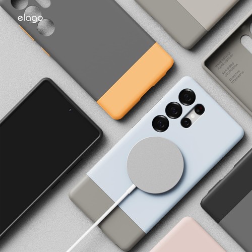 Elago для Galaxy S25 Ultra чехол GLIDE (tpu+pc) Stone/Medium Grey (Magnetic)