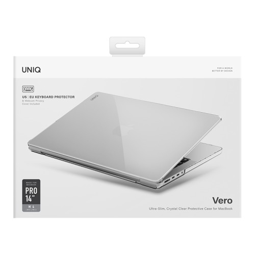 Uniq чехол для Macbook Pro 14 (2021-2024 M1-M4) VERO (Crystal Clear)