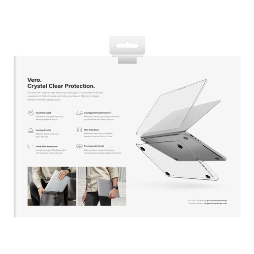 Uniq чехол для Macbook Pro 14 (2021-2024 M1-M4) VERO (Crystal Clear)