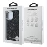 Karl Lagerfeld для iPhone 15 Pro Max чехол PC/TPU Script pattern Black (MagSafe)