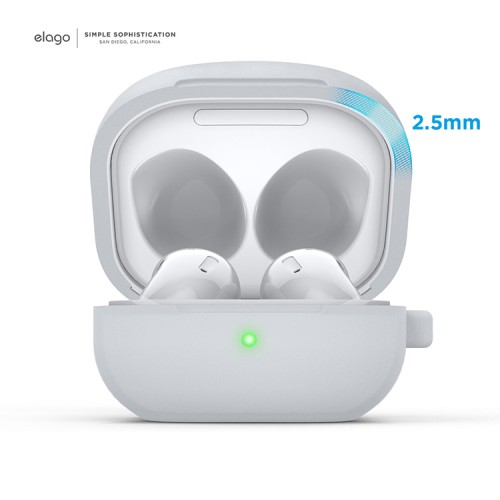 Силиконовый чехол Elago Silicone Hang case для Galaxy Buds 2/Live/Pro, прозрачный матовый
