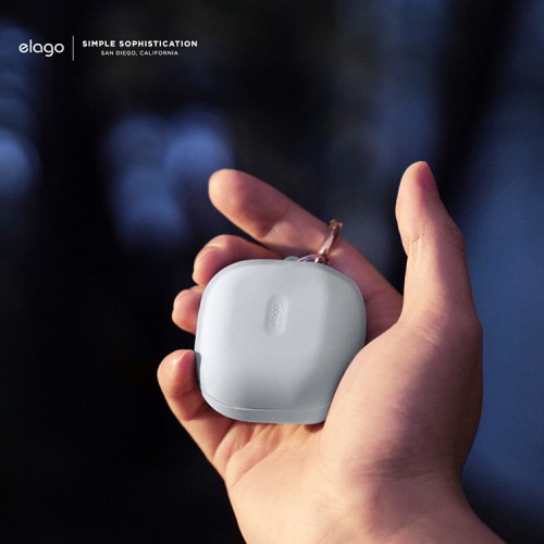 Силиконовый чехол Elago Silicone Hang case для Galaxy Buds 2/Live/Pro, прозрачный матовый