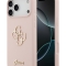 Guess для iPhone 17 Pro Max чехол Liquid silicone 4G Big and Script metal logo Hard Pink