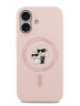 Karl Lagerfeld для iPhone 17 чехол Liquid Silicone NFT Karl & Choupette Hard Pink (MagSafe)