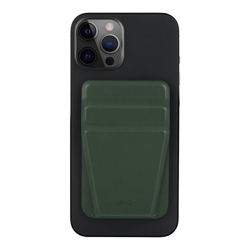 Бумажник Uniq LYFT Magnetic с функцией подставки, зеленый