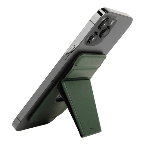 Бумажник Uniq LYFT Magnetic с функцией подставки, зеленый