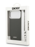 DKNY для iPhone 17 Pro чехол PU Horizon Metal logo Hard + Metal Wrist Chain Black (MagSafe)