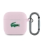 Lacoste для AirPods 4 чехол Liquid silicone Croc Logo Light Pink
