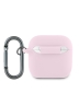 Lacoste для AirPods 4 чехол Liquid silicone Croc Logo Light Pink