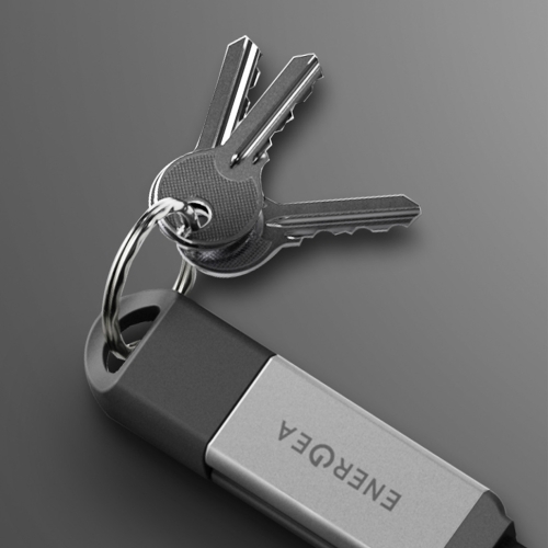 Energea Кабель Sheath Key 2-in-1 USB-C to C+A 60W 480 Mbps Orange 15cm