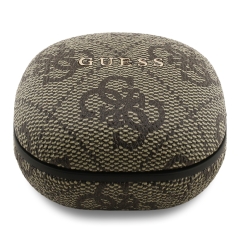 Guess Наушники TWS Bluetooth Square 4G with Classic Metal logo ENC Brown